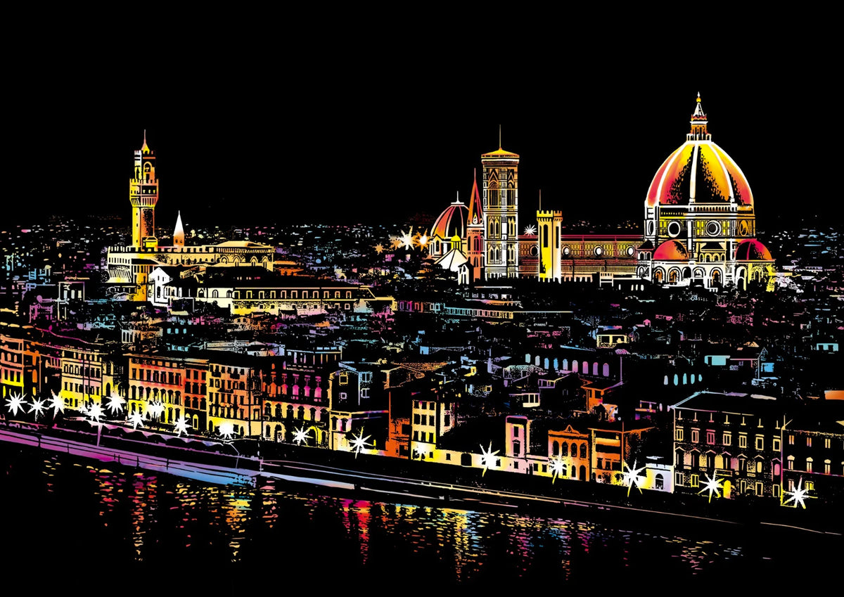 Eco Friendly Wholesale Handmade DIY City Building Scratch Painting Magic Rainbow Scratch Art Paper For Adults 16*11.2 inches