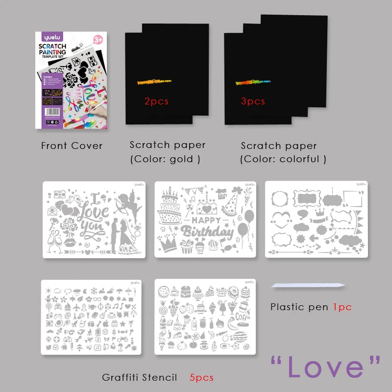 A4 Wholesale Scratch Painting Magic Scratch Art Paper