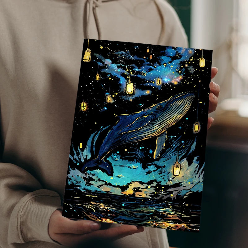 YUELU Luminous Scratch Painting 4pcs/set