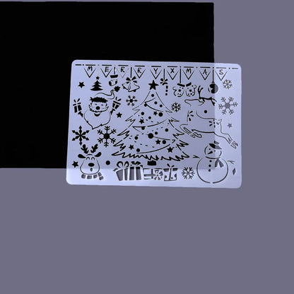 Plastic Drawing Stencil For DIY Scrapbooking Decorative Birthday Embossing Plastic Templates