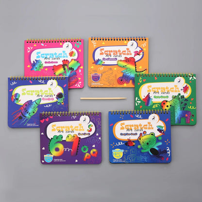 Customized Art Scratch book for kids Magic Painting Scratch Paper Set DIY Kids Colorful Scratch card