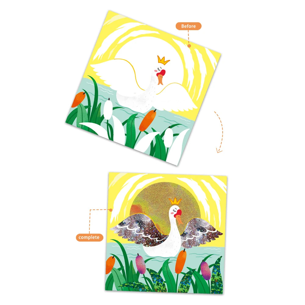 Wholesale DIY Sticker Painting Toy Indoor Playhouse Shiny Paste Painting stickers Kits for Kids