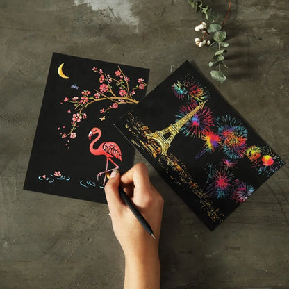 DIY Drawing Art Scratch Poster Toys Animal Paint