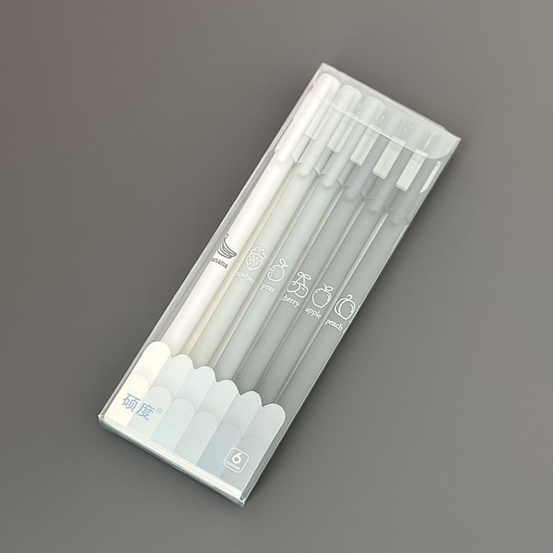 YUELU Morandi color neutral pen student stationery high value black pen brush special quick-drying water pen signature pen set