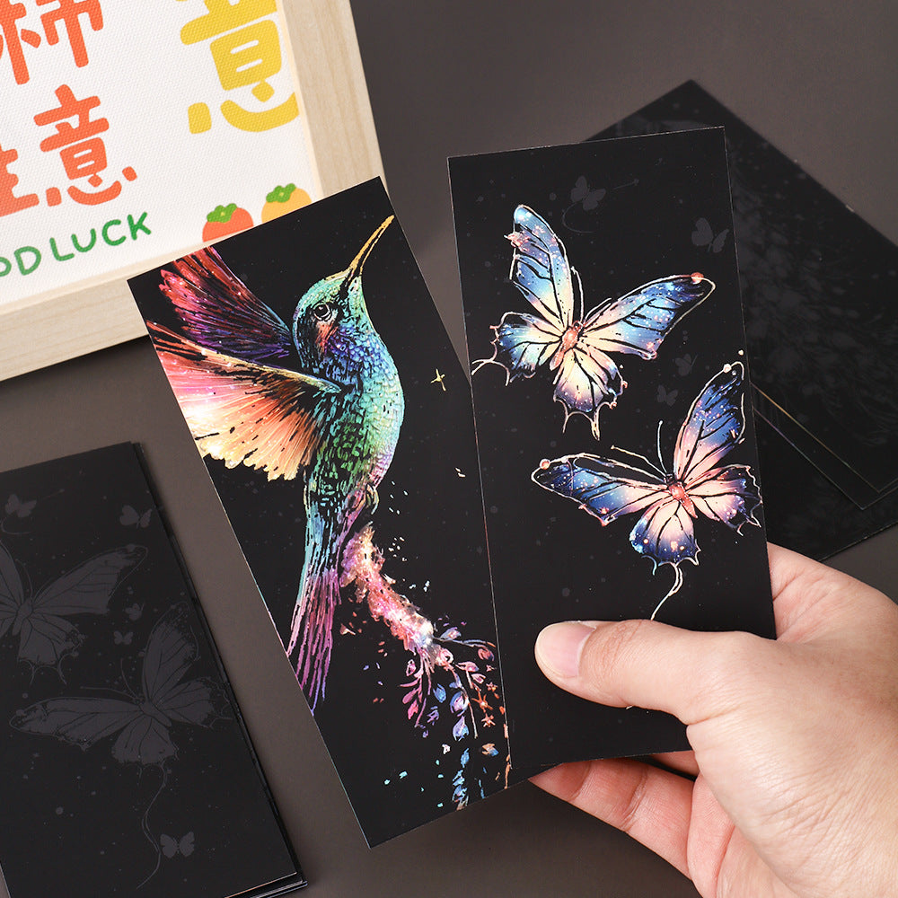 Colorful Scratch Art Paper DIY Bookmarks for Kids