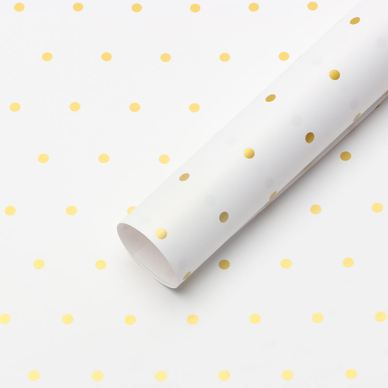 YUELU Small dot paper flower wrapping paper waterproof diy bouquet packaging gift flower shop fresh flower packaging material