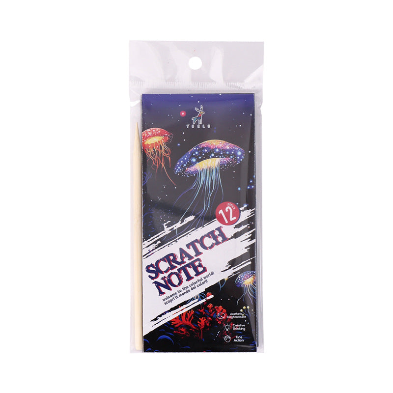Colorful Scratch Art Paper DIY Bookmarks for Kids