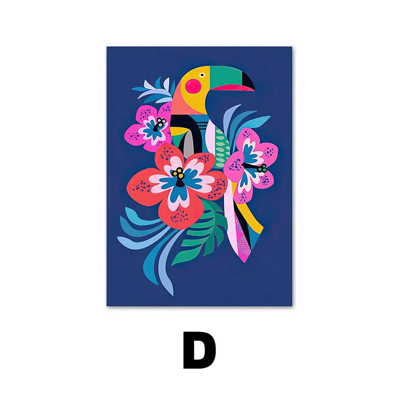 YUELU Murals living room decorative painting Nordic style entrance painting sofa background wall canvas painting restaurant high-end painting core