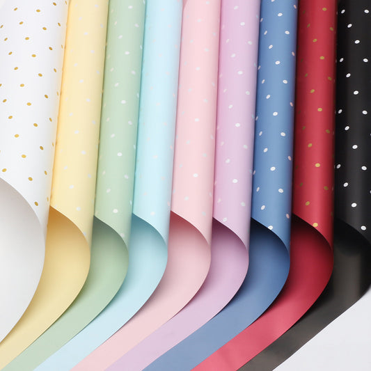 YUELU Small dot paper flower wrapping paper waterproof diy bouquet packaging gift flower shop fresh flower packaging material