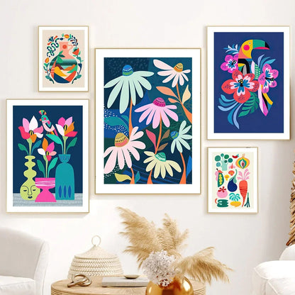 YUELU Murals living room decorative painting Nordic style entrance painting sofa background wall canvas painting restaurant high-end painting core