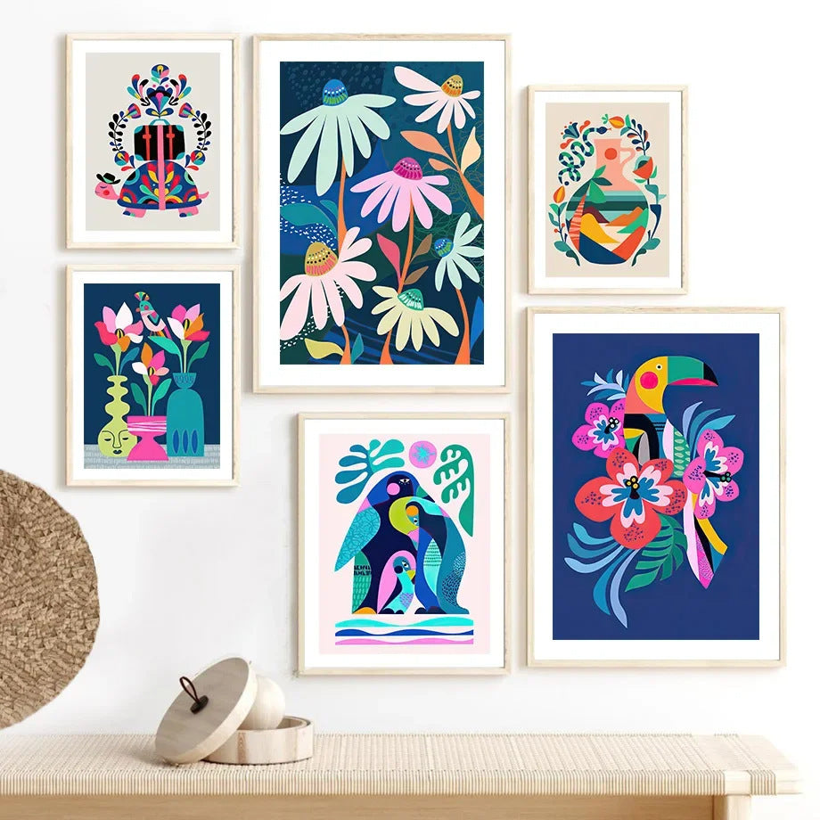 YUELU Murals living room decorative painting Nordic style entrance painting sofa background wall canvas painting restaurant high-end painting core