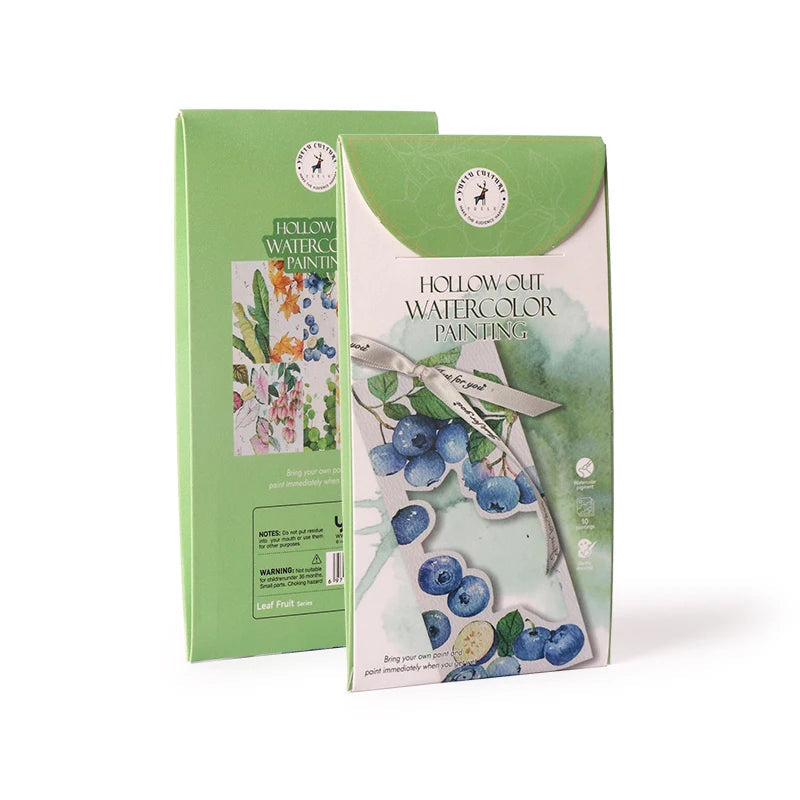 YUELU 10pcs/set Watercolor Bookmark Painting Set