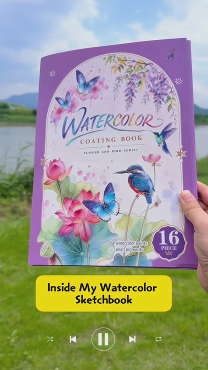 YUELU Creative A4 Paper Watercolor Painting Set with Three-Fold Pages-Cross-Border Hot-Selling Art Supplies Gift