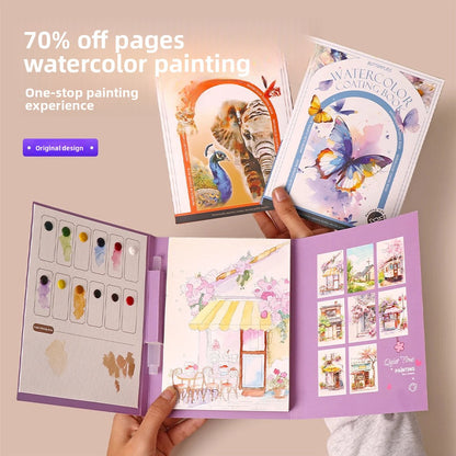 YUELU Trifold Watercolor Set Coloring books for adults