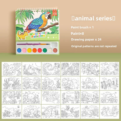 YUELU Watercolor Painting Book Kids Art Drawing Toys