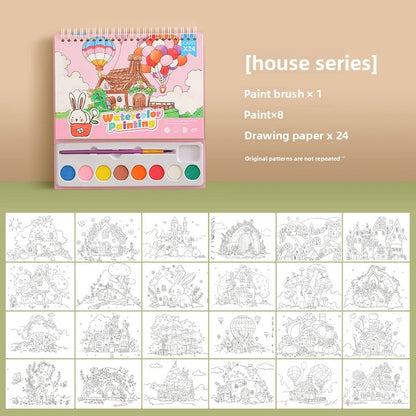 YUELU Watercolor Painting Book Kids Art Drawing Toys