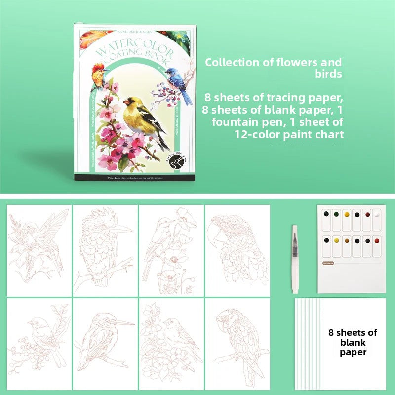 YUELU Trifold Watercolor Set Coloring books for adults