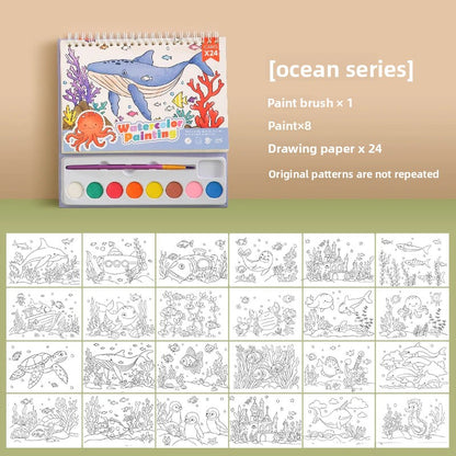 YUELU Watercolor Painting Book Kids Art Drawing Toys