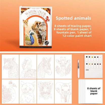 YUELU Trifold Watercolor Set Coloring books for adults