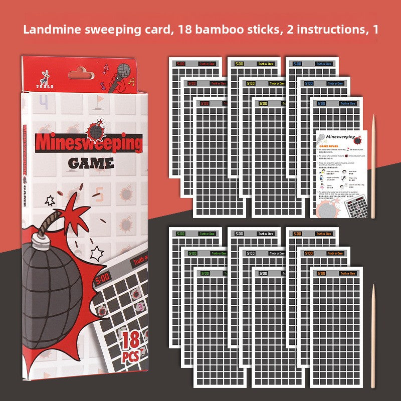 YUELU Creative Minesweeper Scratch Card Puzzle Picture Games Children's Fun Interactive Toys Fun Numbers Games