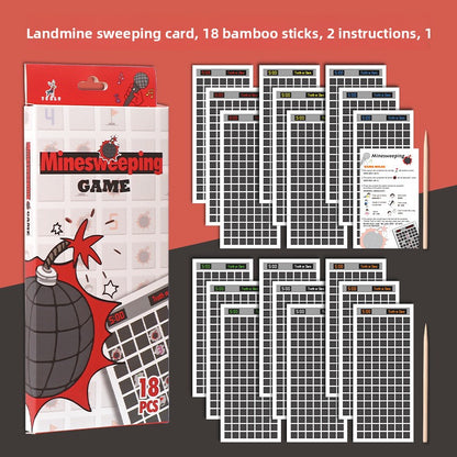 YUELU Creative Minesweeper Scratch Card Puzzle Picture Games Children's Fun Interactive Toys Fun Numbers Games