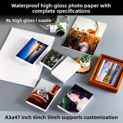 YUELU photographs 5 inch 6 inch 7 inch photo 230g inkjet printing photo RC high gloss suede waterproof photo paper A4 A3 photo