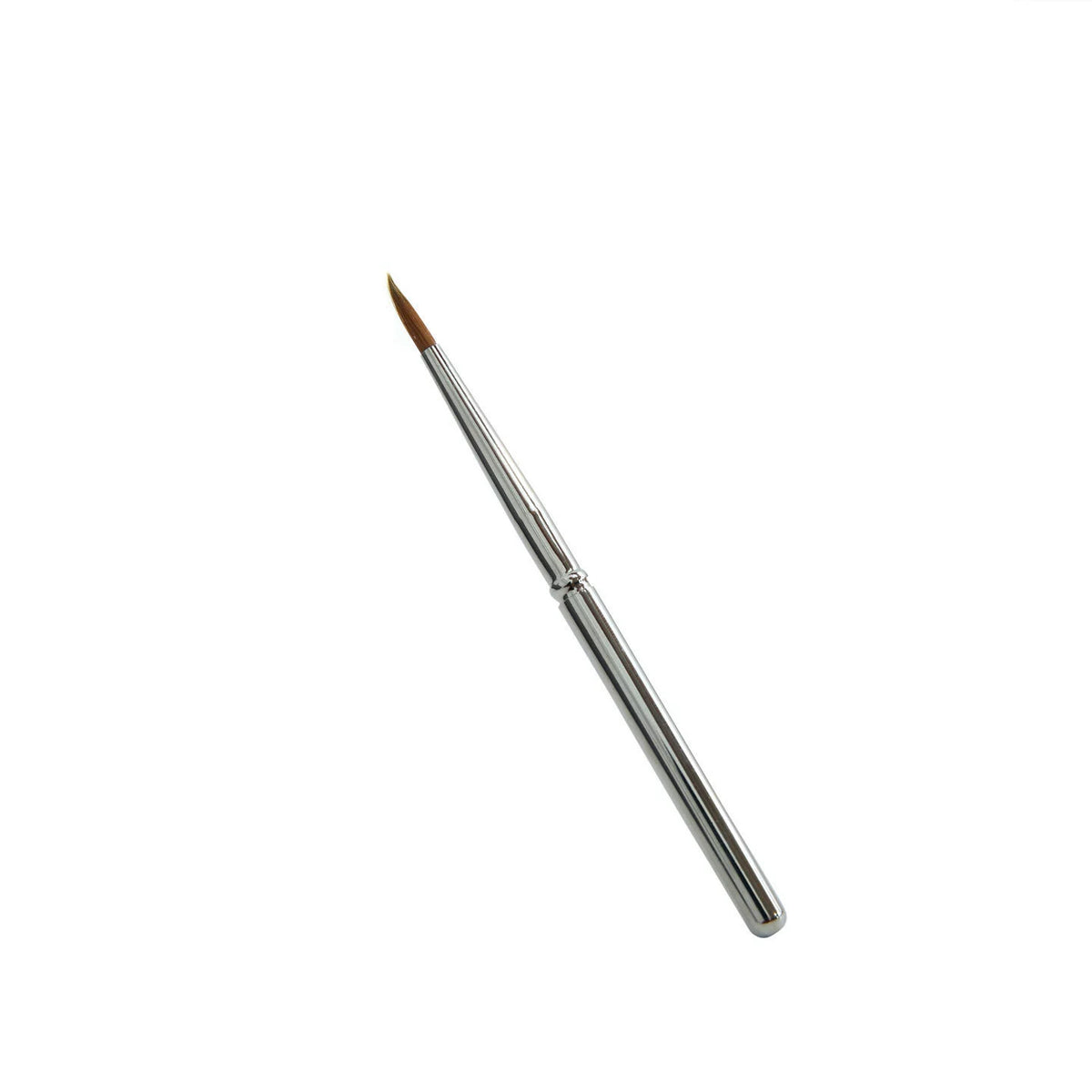 Compact silver travel paintbrush
