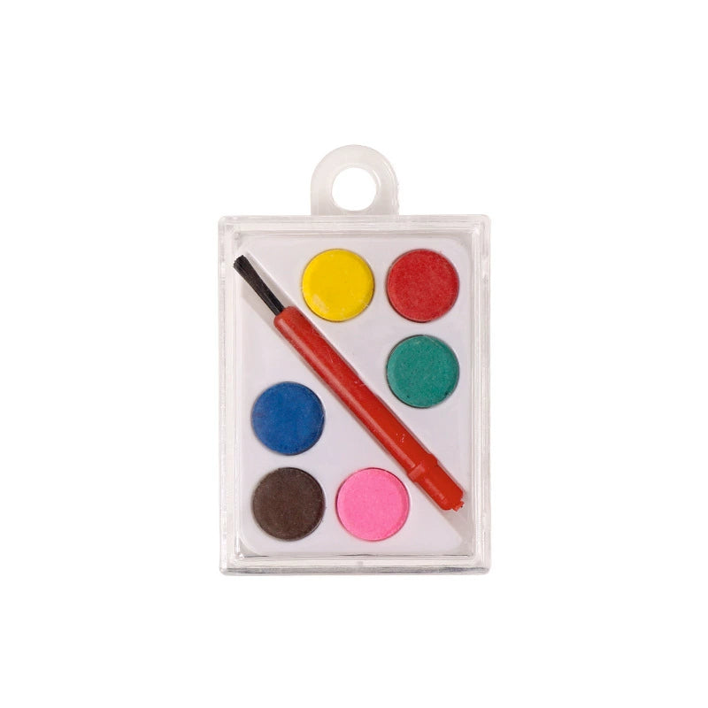 Clear case six-color watercolor painting set