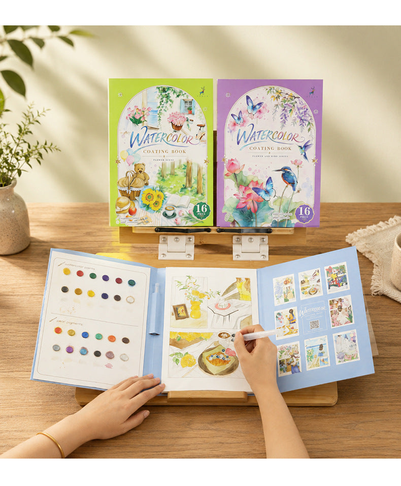 Original Yuelu A4 watercolor set, shown in a real product photograph